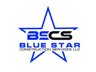 Blue Star Construction Services LLC logo design by berkahnenen