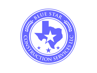 Blue Star Construction Services LLC logo design by BlessedArt