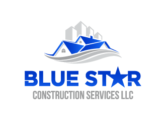 Blue Star Construction Services LLC logo design by PRN123