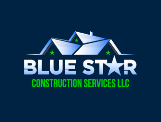 Blue Star Construction Services LLC logo design by PRN123