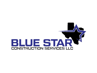 Blue Star Construction Services LLC logo design by Erasedink