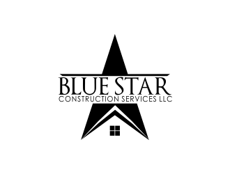 Blue Star Construction Services LLC logo design by giphone