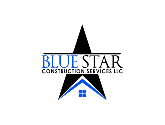 Blue Star Construction Services LLC logo design by giphone