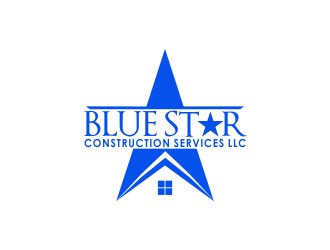 Blue Star Construction Services LLC logo design by giphone