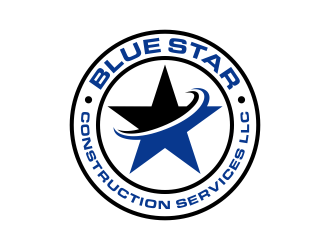 Blue Star Construction Services LLC logo design by maseru