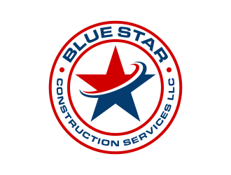 Blue Star Construction Services LLC logo design by maseru