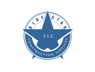 Blue Star Construction Services LLC logo design by amazing