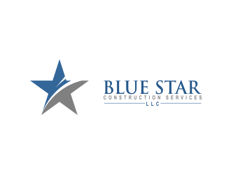 Blue Star Construction Services LLC logo design by amazing