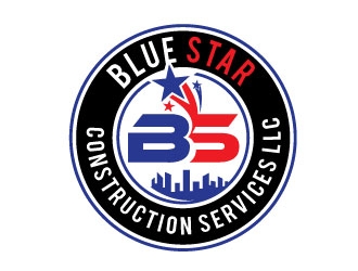 Blue Star Construction Services LLC logo design by REDCROW