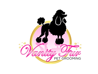 Vanity Fur pet grooming logo design by jm77788