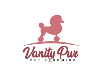 Vanity Fur pet grooming logo design by fillintheblack