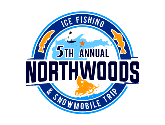 5th Annual Northwoods Ice Fishing & Snowmobile Trip logo design by SOLARFLARE