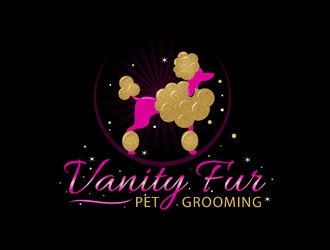 Vanity Fur pet grooming logo design by LogoInvent
