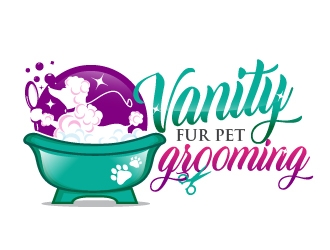 Vanity Fur pet grooming logo design by Suvendu