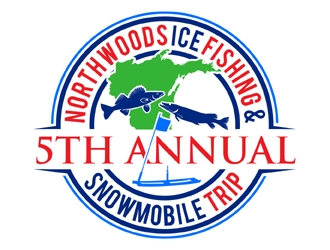 5th Annual Northwoods Ice Fishing & Snowmobile Trip logo design by MAXR