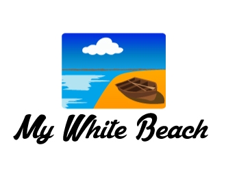 My White Beach logo design by ElonStark