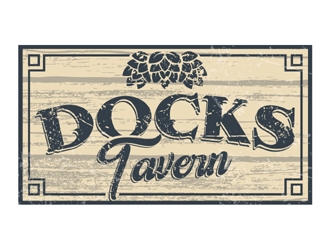 Docks Tavern logo design by MAXR
