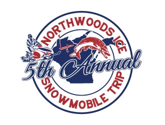 5th Annual Northwoods Ice Fishing & Snowmobile Trip logo design by AYATA