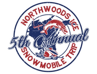 5th Annual Northwoods Ice Fishing & Snowmobile Trip logo design by AYATA