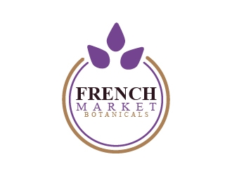 French Market Botanicals logo design by fawadyk