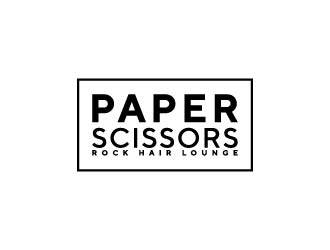paper scissors rock hair lounge logo design by maserik