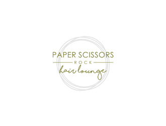 paper scissors rock hair lounge logo design by ndaru