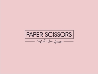 paper scissors rock hair lounge logo design by narnia