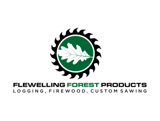 Flewelling Forest Products logo design by hidro