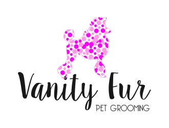 Vanity Fur pet grooming logo design by ElonStark