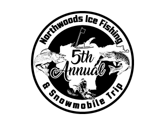 5th Annual Northwoods Ice Fishing & Snowmobile Trip logo design by yurie