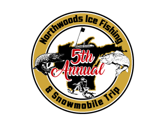 5th Annual Northwoods Ice Fishing & Snowmobile Trip logo design by yurie
