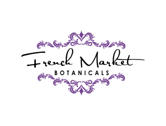 French Market Botanicals logo design by giphone