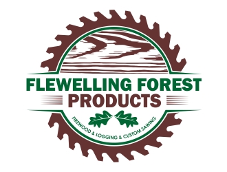 Flewelling Forest Products logo design by Cekot_Art
