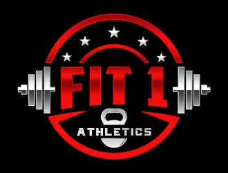 Fit 1 Athletics  logo design by Benok