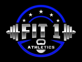 Fit 1 Athletics  logo design by Benok