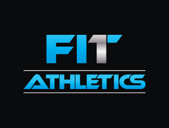 Fit 1 Athletics  logo design by dchris