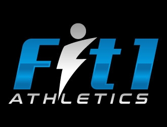 Fit 1 Athletics  logo design by Suvendu