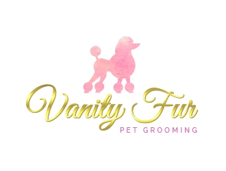 Vanity Fur pet grooming logo design by porcelainn