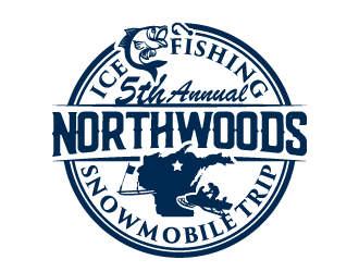 5th Annual Northwoods Ice Fishing & Snowmobile Trip logo design by dchris