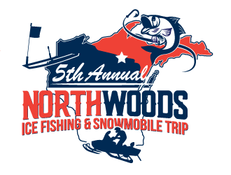 5th Annual Northwoods Ice Fishing & Snowmobile Trip logo design by dchris