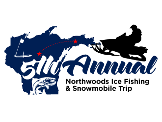 5th Annual Northwoods Ice Fishing & Snowmobile Trip logo design by torresace