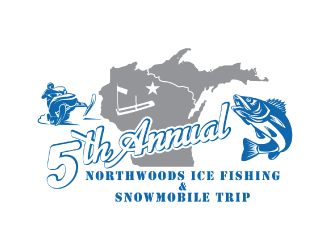 5th Annual Northwoods Ice Fishing & Snowmobile Trip logo design by nona