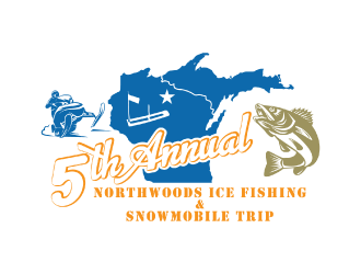 5th Annual Northwoods Ice Fishing & Snowmobile Trip logo design by nona