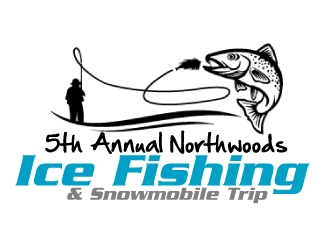 5th Annual Northwoods Ice Fishing & Snowmobile Trip logo design by ElonStark