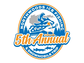5th Annual Northwoods Ice Fishing & Snowmobile Trip logo design by jaize