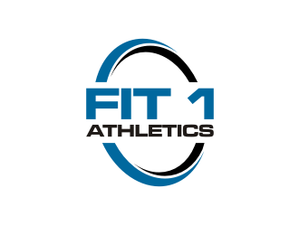 Fit 1 Athletics  logo design by rief