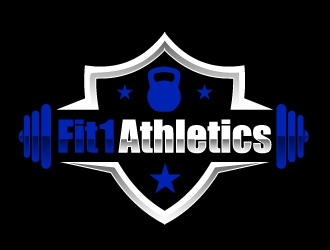 Fit 1 Athletics  logo design by ElonStark