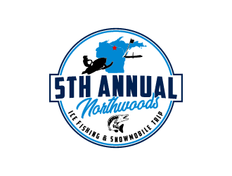 5th Annual Northwoods Ice Fishing & Snowmobile Trip logo design by quanghoangvn92