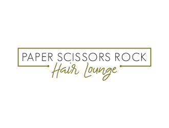 paper scissors rock hair lounge logo design by ekitessar