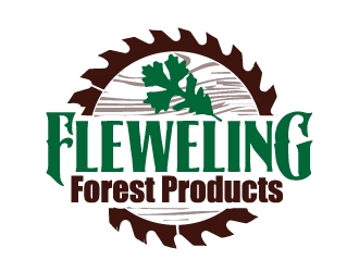 Flewelling Forest Products logo design by ElonStark
